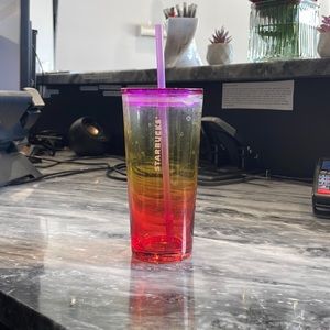 Starbucks tumbler;